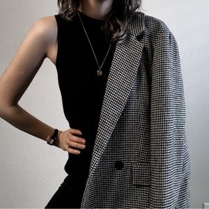 Houndstooth Oversized Blazer (Forever 21)